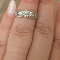 Three Stone & Princess Ring