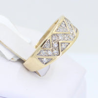Chevron Diamonds Ring