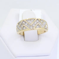Chevron Diamonds Ring