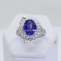 Anillo Tanzanita y Brillantes
