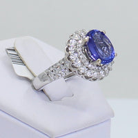 Anillo Tanzanita y Brillantes