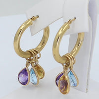 Argollas con Semi Preciosas