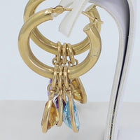 Argollas con Semi Preciosas