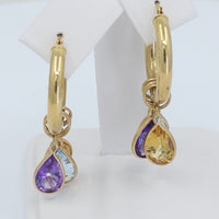 Argollas con Semi Preciosas