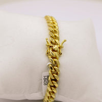14K Gold Miami Cuban Link Bracelet 7.5mm – 8.5”