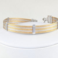 Set Gargantilla y Pulsera Dos Tonos