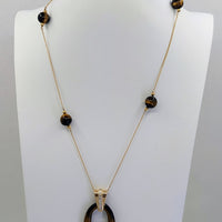 Collar con Pendant Ojo de Tigre 14kt