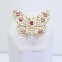 Pink Mariposa Ring