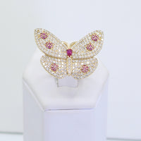 Pink Mariposa Ring
