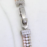 Tri Color 925 Tennis Bracelet