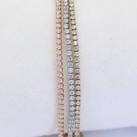 Tri Color 925 Tennis Bracelet