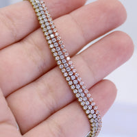 Tri Color 925 Tennis Bracelet