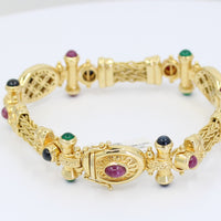 Pulsera en Oro con Piedras en Cabuchon