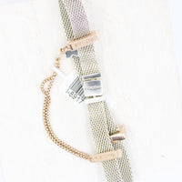 Pandora Mesh & Rose Gold Dangle Charm