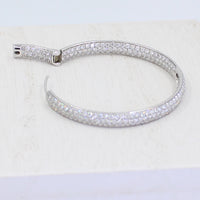 Pave Diamond Hoops
