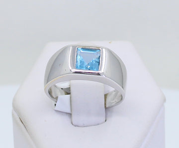 Anillo Aquamarina 14kt