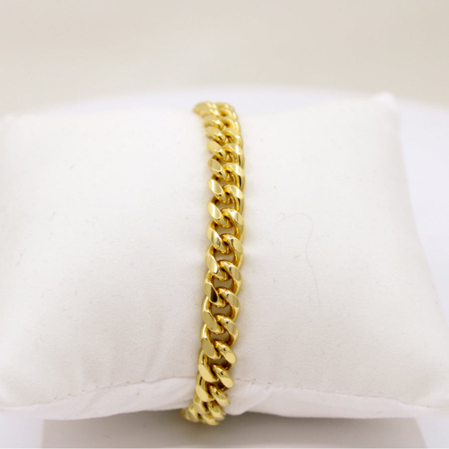 14K Gold Miami Cuban Link Bracelet 7.5mm – 8.5”