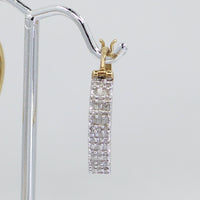 Diamond Hoops Baguette