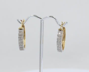 Diamond Hoops Baguette