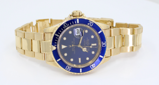 Authentic Rolex Submariner 18kt gold, Tropical Dial, 40mm, 16618
