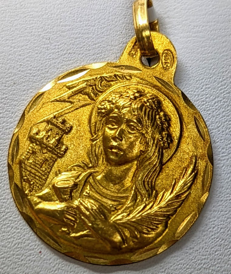 Medallita Santa Barbara