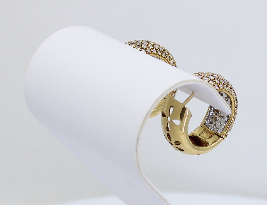 Gold and Diamonds Hoops